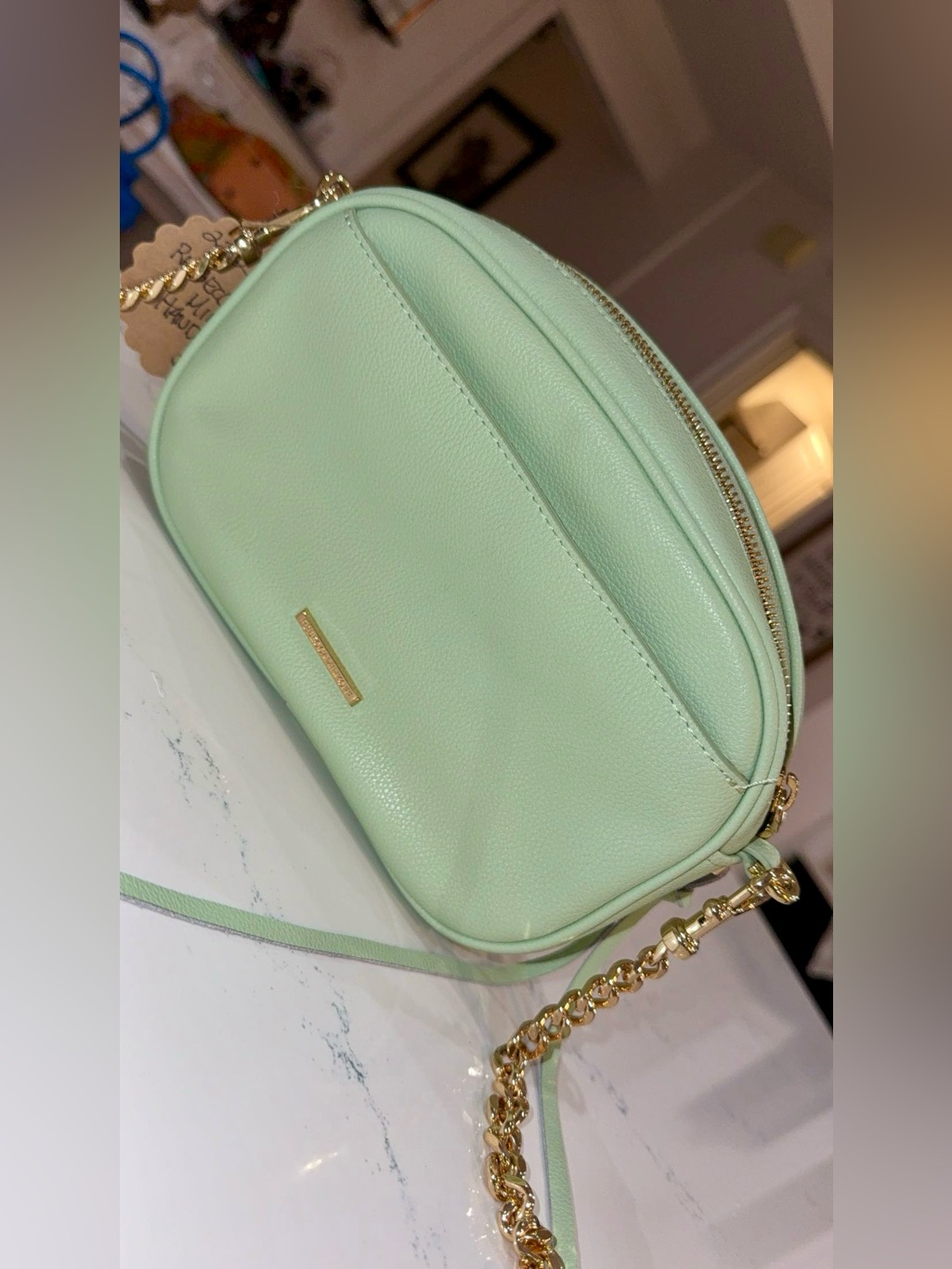 Rebecca Minkoff Green Leather Zip Crossbody Bag